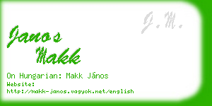 janos makk business card
